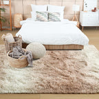 Noahas Large Fluffy 5x8 Area Rugs for Living Room Bedroom,Beige and White Thick Shag Throw Rug,Big Soft Shaggy Bedside Non-Slip Plush Dorm Nursery Kids Carpet