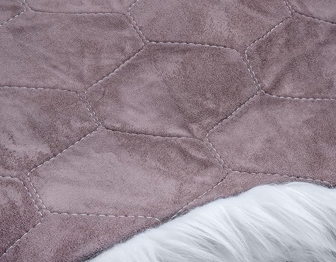 STP GOODS Faux Sheepskin Fur Rug, Fluffy Sheepskin Bedside Rugs, Bedside Rugs (Polar Bear (140 х 75 cm))