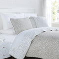 Southshore Fine Living, Inc. Farmhouse Bedspread, Full Size Quilt Set, Queen Coverlet, Light Weight Quilt, 3-Piece Set Geometric Bedding with Two Matching Pillow Shams, Full/Queen, Reversible Taupe