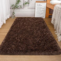 Fluffy Rugs for Bedroom Living Room 3x5 Brown Shaggy Area Rug Soft Plush Fuzzy Fur Throw Carpets Kids Rug for Nursery Kids Room Dorm Home Decor Aesthetic
