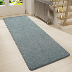 Keeko Soft Hallway Runner Rug, 2x8 Bedside Runner Rugs for Bedroom Living Room Non Slip Washable Modern Memory Foam Rug Low Pile Kitchen Runner Rugs for Nursery Dorm Kids Room Decor Grey