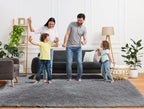 ONASAR Grey Area Rugs for Living Room, 5x8 Gray Fluffy Shag Bedroom Rug, Ultra Soft Plush Shaggy Large Indoor Floor Carpet for Nursery Kids Girls Boys Teen Home Office Decor Aesthetic