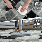 Noahas Large Fluffy 5x8 Area Rugs for Living Room Bedroom,Fuzzy Black and Grey Thick Shag Throw Rug,Big Soft Shaggy Bedside Non-Slip Plush Dorm Nursery Kids Carpet