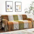 Boho Sofa Cover, Bohemian Throw Blanket Tassels Hippie Decor Covers Couch Chair loveseat Furniture Bed， Bohemian Tribal Fringe slipcover