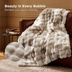 Bedsure GentleSoft Fluffy Fuzzy Tie-dye Taupe Throw Blanket for Bed, Soft Cozy Fleece Faux Fur Blanket for Couch, Taupe Room Decor Minky Velvet Sofa Cover, Women Gifts Thick Warm Plush Winter Bedding