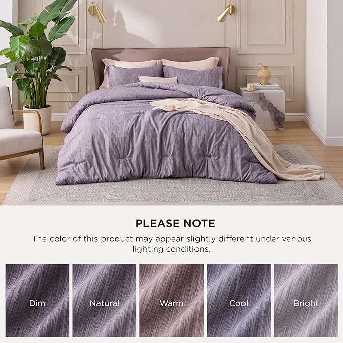Bedsure Full Comforter Set - Dark Red Soft Bedding for All Seasons, Cationic Dyed Bed Set, 3 Pieces, 1 Full Size Comforter (82"x86") and 2 Pillow Shams (20"x26"+2")