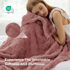 Bedsure GentleSoft Twin Blanket for Bed Dusty Pink - Super Soft Cozy Blankets for Women Kids Girls, Cute Fuzzy Fleece Throws for Bedroom Couch, 60x80 Inches