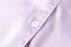 Hupohoi Unisex Girls Boys Kids Pajama Sets Button Down Satin Sleepwear Nighty 3PCS Silky Lounge Sets Nightwear