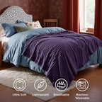 Bedsure GentleSoft Purple Throw Blanket for Couch - Super Soft Cozy Blankets for Women, Cute Small Blanket for Girls, 50x70 Inches