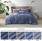 Bedsure Twin/Twin XL Comforter Set - Infinity Blue Soft Bedding for All Seasons, Cationic Dyed Bed Set, 2 Pieces, 1 Twin Size Comforter (68"x88") and 1 Pillow Sham (20"x26"+2")