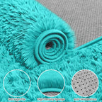 8x10 Area Rugs for Living Room Rug: Soft Fluffy Shag Teal Blue Rugs for Bedroom, Non-Slip Large Fuzzy Plush Rug Indoor Floor Carpet for Nursery Kids Boys Girls Room, Dorms, Playroom, Modern Home Decor