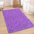 Fluffy Rugs for Bedroom Living Room 3x5 Purple Shaggy Area Rug Soft Plush Fuzzy Fur Throw Carpets Kids Rug for Nursery Girls Room Dorm Home Decor Aesthetic