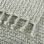 Home Soft Things Basket Weave Throw Blanket, Soft Cozy Warm Blanket with Braided Decorative Throw for Couch Sofa Outdoor Indoor, Silver, 50''x60