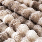 50x60 Inches Ultra-Soft Fuzzy Faux Fur Plush Throw Blanket - Thick, Warm Sherpa for Couch, Sofa, Bedroom, Camping - Decorative Blanket for Cozy Warmth, Bubble Brown Tie Dye