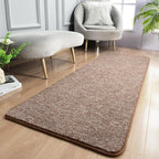Keeko Soft 2x6 Runner Rug Brown, Bedside Rugs for Bedroom Living Room Small Area Throw Rugs Indoor Runner Carpets for Hallway Memory Foam Laundry Room Rug for Teen Kids Nursery Dorm Classroom Decor
