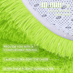 OLANLY Lime Green Round Rugs for Bedroom - Machine Washable, 3 ft Circle Area Rugs for Living Room, Soft and Fluffy Shaggy Carpet for Teen Girl and Boys, Nursery Rooms, Dorms, Home Decor Aesthetic
