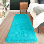 Noahas Teal Blue Runner Rug for Hallway,2'x6' Long Area Rugs for Bedroom Living Room,Non Slip Thick Shag Floor Carpet for Entryway Kitchen Dorm Nursery Bedside Kids Room