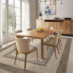 RUGSREAL Boho Rug 4x6 Bedroom Machine Washable Rug Braided Print Floor Cover Dining Room Throw Carpet with Rubber Backing Farmhouse Rustic Accent Rug for Living Room Home Decor, Camel