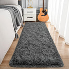 Noahas Dark Grey Runner Rug for Hallway,2'x6' Long Area Rugs for Bedroom Living Room,Non Slip Thick Shag Floor Carpet for Entryway Kitchen Dorm Nursery Bedside Kids Room