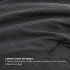 Bedsure King Size Comforter Set Black - Bed in a Bag King Bedding 7 Pieces, Cationic Dyed Bed Set Gift for Family, Black Soft Bedding for All Seasons Comforter with Sheets, Pillowcases & Shams