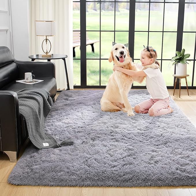 Noahas Door Mat Indoor Entrance,2x3 Shaggy Small Grey Area Rugs for Entryway,Non-Slip Fluffy Entry Bedroom Rug,Soft Plush Bedside Throw Kids Carpet