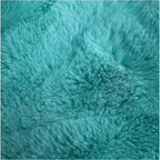 Africa Map Faux Fur Area Rug &Throw- Client Call it Impactful Gift -Teal -3x3 ft
