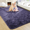 Noahas Fluffy 6x9 Area Rugs for Living Room,Shaggy Taro Purple Rugs for Bedroom Girls,Thick Shag Throw Carpet,Soft Non-Slip Dorm Nursery Kids Rug Home Decor Aesthetic