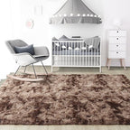 Noahas Large Fluffy 6x9 Area Rugs for Living Room Bedroom,Tie-Dyed Brown Thick Shag Throw Rug,Big Soft Shaggy Bedside Non-Slip Plush Dorm Nursery Kids Carpet