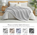 Amélie Home Knit Throw Blanket, Soft Chenille Cozy Breathable Pineapple Chunky Decorative Blanket for Couch, Bed & Sofa, French-Inspired Lightweight Warm Gift for Women, Gray, 60"x80"