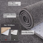 Keeko 5x8 Area Rugs for Living Room, Soft Modern Memory Foam Bedroom Rug Washable Indoor Rug Low Pile Minimalist Non Slip Carpet for Kids Nursery Dorm Room Home Decor Dark Grey