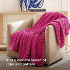 Bedsure GentleSoft Hot Pink Twin Blanket for Bed - Cozy Soft Blankets for Women, Cute Large Throws for Girls, 66x90 Inches