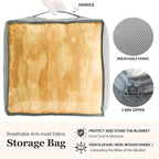 MHD l [Made in Korea] Premium Faux Fur Throw Blanket :Luxury Double-Sided 15mm Microfiber Blanket, 800 GSM :Beige, 60" x 79"