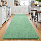 Keeko 2x6 Sage Green Area Rugs for Bedroom, Soft Modern Living Room Rug Indoor Non Slip Low Pile Washable Rug Memory Foam Carpets Throw Rugs for Kids Nursery Classroom Dorm Room Decorr