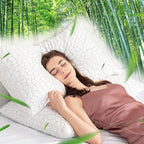 Cooling Bed Pillows for Sleeping 1 Pack Shredded Memory Foam Pillows Adjustable Cool Pillow