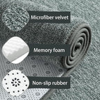 Keeko Soft Rugs for Bedroom, 3x5 Living Room Area Rug Washable Memory Foam Small Entryway Throw Rugs Low Pile Minimalist Non Slip Bedside Rug Carpet for Kids Nursery Dorm Room Decor Grey