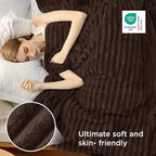 Bedsure GentleSoft Dark Chocolate Queen Blanket for Couch - Cozy Soft Blankets for Women, Cute Small Throws for Girls, 90x90 Inches