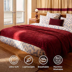Bedsure GentleSoft Scarlet Sage Queen Blanket for Couch - Cozy Soft Blankets for Women, Cute Small Throws for Girls, 90x90 Inches