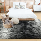 Noahas Large Fluffy 8x10 Area Rugs for Living Room Bedroom,Black and White Thick Shag Throw Rug,Big Soft Shaggy Bedside Non-Slip Plush Dorm Nursery Kids Carpet