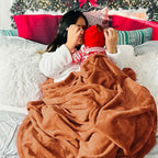 Bedsure GentleSoft Dark Orange Fleece Blanket King Size - 280GSM Soft Lightweight Plush Cozy Blankets for Bed, Sofa, Couch, Travel, Camping