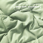 HIG 3pc Sage Green Twin/Twin XL Comforter Set - All Season Reversible Down Alternative Comforter with Sham - Quilted Duvet Insert with Corner Tabs - Diamond Stitched Blanket - Breathable, Soft, Fluffy