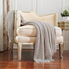 CREVENT Home Decor Couch Sofa Chair Bed Throw Blanket, Soft Warm Cozy Light Weight for Travelling, Giftable for Christmas(50''X60'' Taupe)