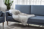 WaySoft New Zealand Sheepskin Area Rug – Genuine Fluffy Wool, Multiple Sizes, Bedroom or Living Room Decor(2ft x 3ft,Wolftip)
