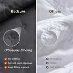 Bedsure California King Quilt - Charcoal Bedspread California King Size & Lightweight Comforter, Modern Coverlet with Clover Pattern, Ultra Soft All-Season Bedding, 111x106 Inches | Stitch-Free Quilting, Ultra Soft, Lightweight, Machine Washable, Pet-F...