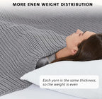 L'AGRATY Knitted Weighted Blanket - 50"x60" 7lbs Cooling Chunky Knit Heavy Blanket for Adults Braided Crochet Throw Thick Cable Yarn Knit Decorative No Beads Evenly Weighted Machine Washable