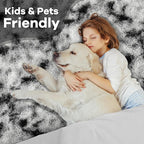 Noahas Large Fluffy 5x8 Area Rugs for Living Room Bedroom,Fuzzy Black and White Thick Shag Throw Rug,Big Soft Shaggy Bedside Non-Slip Plush Dorm Nursery Kids Carpet