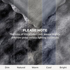 Bedsure GentleSoft Fluffy Fuzzy Tie-dye Dark Grey Throw Blanket for Men, Soft Cozy Minky Fleece Faux Fur Blanket for Couch, Mens Room Decor Charcoal Gray Bed Cover, Thick Warm Plush Gifts