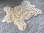 LAMBZY Bear Skin Rug Super Soft Fluffy Faux Fur for Bedroom Floor Sofa Living Room High-Density Plush Shaggy Carpet Sofa Cover Bedside Sheepskin Rug (6'x9', Cream)