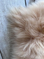 LAMBZY Bear Skin Rug Super Soft Fluffy Faux Fur for Bedroom Floor Sofa Living Room High-Density Plush Shaggy Carpet Sofa Cover Bedside Sheepskin Rug (5'x7', Beige)