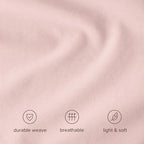 Bare Home 100% Organic Cotton Queen Duvet Cover Set - Crisp Percale Weave - Lightweight & Breathable - Cooling Duvet Cover Set (Queen, Dusty Pink)