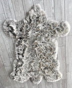 LAMBZY Bear Skin Rug Super Soft Fluffy Faux Fur for Bedroom Floor Sofa Living Room High-Density Plush Shaggy Carpet Sofa Cover Bedside Sheepskin Rug (5'x7', Brown/Beige)